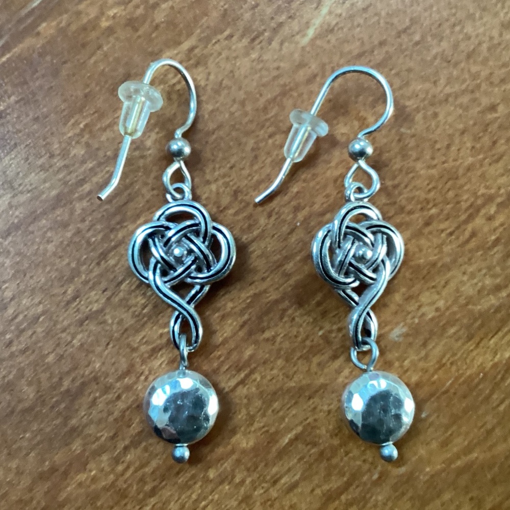 Silver-tone Dangling/Drop Earrings